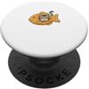 Gatto Kawaii Neko Cucina Giapponese Desi Gatto Kawaii in Cialda Pesce Taiyaki Neko PopSockets PopGrip Adesivo