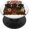 Cute Christmas Elves Pajama PJ Boy Girl Mothman Cryptid Santa's Workshop Toys presenta il Polo Nord PopSockets PopGrip Adesivo
