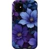 Deep Purple, Lavender & Lilac Flower Gif Custodia per iPhone 11 Carino Viola Fiori Lilla Vaporwave Estetica