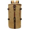 DORRISO Classico Vintage Zaino Uomo Grande Convertibile Borsone da Viaggio con Scomparto Nascosto per Weekend Viaggio Escursionismo Quotidiano Alpinismo Campeggio Tela Uomo Borsa Sportiva Cachi