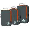 Cipway Set di cubi da imballaggio a compressione, organizer da viaggio espandibile ultraleggero per bagaglio a mano (grigio, 3 pezzi)