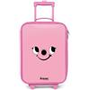 NoBoringSuitcases.com® x Henry Valigia Rosa Per Bambini Compatto 48x31x19 cm Bagaglio Ultraleggero Trolley A Mano Rigidi LED Ruote Da Viaggio - Ragazze - Hetty - Rosa - Aspirapolvere