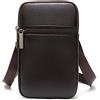 RYSTJPHK Borsa a Tracolla Telefono Portafoglio, Borsa Clip Cintura in Pelle, Impermeabile Sacchetto a Tracolla Uomo Custodia Borsello da Cintura con Passante Portamonete Borsello per Outdoor Campeggio Viaggio