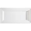 Signor Bio Piatto piano monouso - rettangolare - 26 x 13 cm - canna da zucchero - bianco - Signor Bio - conf. 50 pezzi (unità vendita 12 pz.)