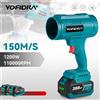 YOFIDRA Pistola Termica Elettrica Senza Fili, Soffiatore d'Aria Turbo ad Alta Velocità, Pulitore per Foglie e Polvere, Compatibile con Batteria Makita