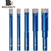 BRSCHNITT-Set di punte da trapano a secco con gambo tondo per piastrelle in porcellanato, ceramica, pietra, granito, 5 pezzi per confezione da 6/8/10/12/14 mm