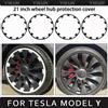 YIKUN Per Tesla Modello Y 21 Pollici Cerchione Mozzo Ruota Protezione ABS Ruota Guard Coperture Accessori Auto Esterno Patch Protectors2018-2024