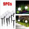 KDULIT Lampadina a sfera rotonda da giardino a LED solare, per esterni, impermeabile, per paesaggio, villa, prato, luce da terra, lanterna decorativa da giardino