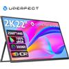 UPERFECT Monitor per computer da 22 pollici 2K QHD 1440P 100% sRGB IPS con supporto per laptop PC Mac Phone PS5 Console di gioco