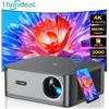 ThundeaL Proiettore ThundeaL TD98Pro Full HD 1080P, TD98 Pro 4K Video WiFi Android 32G 3000 Ansi Lumen, Cinema 3D, Proiettore LED per Giochi
