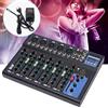 Bymaocar Mixer audio professionale a 7 canali, console di missaggio audio 7 Kanal Mixer audio digitale Mixer DJ stereo Soundboard Konsole
