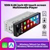 TomoStrong 1DIN MP5 6,86 pollici Schermo tattile autoradio universale Supporto Carplay wireless Android AUTO AUX USB SWC BT Lettore video multimediale