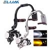ELIJAH Dental LED 5W Lampada frontale 2.5X 3.5X Dentisit Faro chirurgico Ingrandimento Binoculare Lenti di ingrandimento Laboratorio Odontoiatria