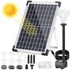 NONE Pompa Solare per Laghetto 12W, 190L/h, Pompa Solare per Fontana con Tubo dell'Acqua da 1M Fai-da-te, 9 Ugelli, Cavo da 3,25M, Pompa Solare per Acqua, per Giardino, Laghetto, Fontana, Cascata, Piscina