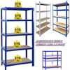BRIEFNESS Scaffale in metallo regolabile a 5 livelli per carichi pesanti, carico 875 kg, scaffale per garage senza bulloni per seminterrato di officine 200x100x50 cm