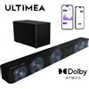 ULTIMEA Poseidon M60 Soundbar 5.1ch con Dolby Atmos, Sistema Home Theater da 340W con Subwoofer Cablato da 5.25", Controllo tramite APP