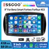 ESSGOO Autoradio ESSGOO Android 14 9" Schermo Touch per Smart Forfour/Fortwo 453 - CarPlay Senza Fili & Android Auto - GPS Navigazione FM WiFi USB Type-C RDS SWC Mirror Link - Lettore Multimediale Video