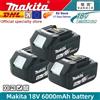 Makita Batteria originale Makita da 18 V, batteria ricaricabile per utensili con display a LED per batteria e caricabatterie per elettroutensili serie Makita LXT