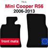 Wielganizator Tappetini anteriori in velluto per Mini Cooper R56 hatchback (2006-2013) - Nero (2 pezzi) set tappetini anteriori per auto