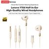 Lenovo Nuove cuffie cablate semi-in-ear Lenovo Y106 Qualità audio HiFi Auricolari con riduzione del rumore Auricolari da gioco vocali HD a bassa latenza