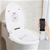 Bymaocar Sedile WC Bidet Riscaldato Intelligente da 1300W, Copriwater Elettrico da 51cm con Seduta a V Intelligente, Luce LED e Telecomando/Pulsanti