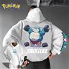 Bandai Nuova felpa con cappuccio Pokémon da uomo Snorlax Gym Training Top stampato da uomo e da donna Autunno/Inverno Harajuku Top maglione casual di grandi dimensioni