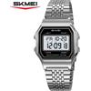 SKMEI 2465 Orologio Digitale di Lusso da Uomo, Impermeabile, in Acciaio Inossidabile, con Display LED, Orologio Sportivo, Reloj Hombre