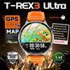 GUHUAVMI Nuovo T-Rex3 Ultra Smartwatch Sportivo con GPS, 4GB di Memoria, Mappe Offline, Display AMOLED da 1.43\", 3ATM, Ricarica Rapida, Fitness e Chiamate