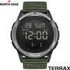 NORTH EDGE NUOVO TERRAX Orologi militari digitali da uomo Sport all'aria aperta Nuoto Impermeabile 50M Cronometro Conto alla rovescia Orologio da uomo