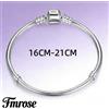 Fmrose Bracciali originali in argento sterling 925 con catena a serpente, fibbia quadrata, adatti per ciondoli fai da te, gioielli regalo per donne, romantici