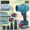 NONE Soffiatore Elettrico Portatile Senza Fili Brushless da 3500W, 300.000 RPM, per Foglie e Polvere, Compatibile con Batteria Makita