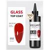 XEIJAYI 1pz 100ml Top Coat in Vetro, Base Coat in Gomma Trasparente a Lunga Durata, Gel per Unghie LED UV Rinforzante, Finitura Lucida per Unghie