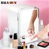 BALASHOV Mini Frigo Portatile 4L/6L con Specchio per Campeggio, Cosmetici, Dormitorio Studentesco, Casa e Auto - Doppio Uso