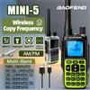 BAOFENG 1/2 Pezzi BAOFENG Walkie Talkie MINI-5 Aggiornato UV-5R Mini Batteria da 2200mAh Programmazione Bluetooth Radio Amatoriale Dual PTT UHF/VHF per Campeggio