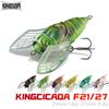 Kingdom Cicada Bionic Fishing Lure 21mm 27mm 1.6g 2.4g Esche Artificiali Galleggianti Rigide per la Pesca a Superficie di Bass, Trota e Luccio