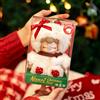 rolife ROBOTIME Rolife Nanci Orsetto di Natale in Peluche, Ciondolo Morbido in Lana d'Agnello, Portachiavi per Borsa, Decorazione Classica per le Feste, Regalo Ideale per Ragazze