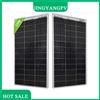 JINGYANGPV Pannelli Solari Rigidi ad Alta Efficienza 18V 120W, Pannello Solare Bifacciale Trasparente, Pannello Solare Impermeabile e Durevole per Balcone, Esterni