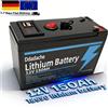 Ddadache Batteria al litio ricaricabile LiFePO4 12V 150Ah, BMS integrato, perfetta per giocattoli elettrici, pannelli solari, ecosonde, veicoli elettrici per bambini