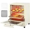NONE Mini Forno Elettrico Verticale 15L Multifunzione con Temperatura Regolabile, Timer 60 Minuti, Convezione e Luce Interna