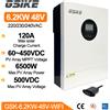 GSIKE Inverter Solare Ibrido GSIKE 6.2KW 4KW 24V 48V 230V Onda Pura con WIFI, Doppio MPPT 120A, BMS 50/60HZ, Caricabatterie Solare MPPT 120A 100A, Controller BMS per Inverter Solare Ibrido
