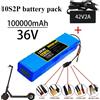 Batteria per monopattino elettrico 36V 100000mAh 10S2P, batteria al litio per monopattino elettrico 500W, batteria 36V 10S2P.