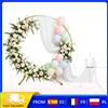 Warmom Arco Nuziale Circolare in Metallo da 2M, Supporto Resistente per Palloncini, per Compleanni, Sfondo per Cerimonie con Fiori, Decorazione Interna ed Esterna