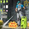 DayPlus Idropulitrice Elettrica ad Alta Pressione 2300W, 2050PSI 1.6GPM, con 1-180 ° Ugello regolabile e serbatoio per detergente - Per auto, patio, giardino