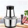 Romancom Tritacarne Elettrico 2L in Acciaio Inox, Trituratore Alimentare a 2 Velocità, Frullatore per Carne e Verdure