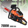 DWiusty Motosega a Benzina 7000W 20 Pollici, 2 Tempi, per Potatura e Lavorazione del Legno, Utensile Elettrico Portatile da Giardino