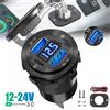 NONE Presa USB 12V con Doppia Porta USB Quick Charge 3.0 e Porta USB C PD, Caricatore per Auto con Voltmetro e Interruttore per Auto, Barca, Camion
