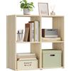 WOLTU Libreria in Legno a Cubi, Scaffale Autoportante, Divisorio per Stanza, Scaffale da Ufficio, Armadietto Portadocumenti per Soggiorno 60x60x29cm