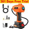 NONE Compressore d'Aria Portatile Senza Fili 380PSI con Manometro Digitale, Batteria per Auto, Moto, Biciclette e Palloni Sportivi