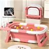 Vasca da Bagno Pieghevole per Neonati, Vaschetta per il Bagnetto dei Bambini, Secchio Multifunzionale per la Pulizia del Giardino