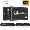 NONE Scheda di acquisizione video 4K HDMI-compatibile a USB 3.0 1080P@60Hz con Loop-Out per PS5, PC, streaming live di giochi, telecamere e trasmissioni OBS